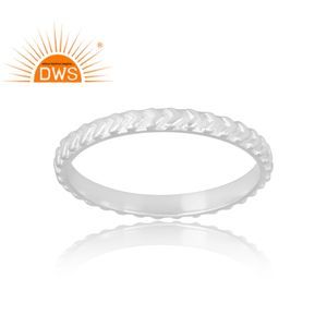 Nuevo diseño de patrón, anillo de banda de Plata de Ley 925 para mujer, joyería de diseño personalizado para mujer, regalo para ella. - Product Image 1