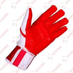 Guantes de bateo de puño largo con combinación de colores rojo y blanco para béisbol, precio de fábrica, guantes de bateo de béisbol y softbol de alta calidad - Product Image 2