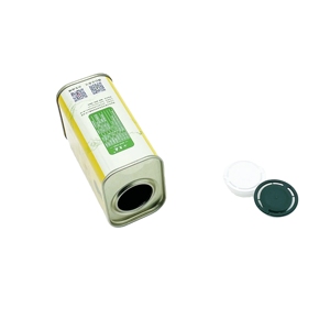Square Shape Empty Food Oil Packaging 250ml Olive Oil Metal <b>Tin</b> Cans - Product Image 5