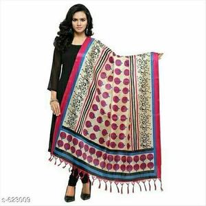 Venta al por mayor de encargo de las mujeres grandes de impresión digital de serigrafía de algodón largo Dupatta para damas Primavera Verano - Product Image 1