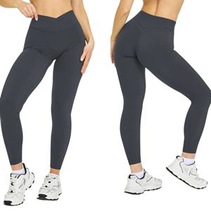 Women's High Waisted V Shape Yoga <b>Leggings</b> Tummy Control <b>Butt</b> <b>Lifting</b> Naked Feel Gym Workout Tights Solid Quick Dry - Product Image 1
