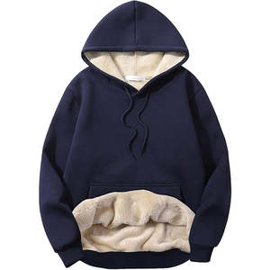 <b>Men's</b> Winter Sherpa Lined Hoodies Sweatshirt Warm <b>Fleece</b> Hoodies <b>Men</b> <b>Hooded</b> <b>Fleece</b> Hoodies Sweatshirts - Product Image 1