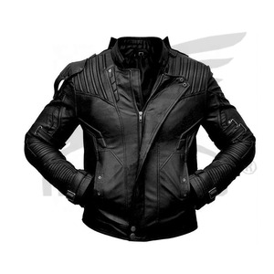 Veste en cuir durable pour homme pour motard Matériau de qualité supérieure en cuir d'agneau véritable vieilli-Prix de gros - Product Image 5