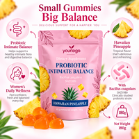 Gummies Probiotiques Marque Blanche pour Femmes Équilibre Intime Bacillus Coagulans Saveur Ananas Bien-être Digestif OEM ODM