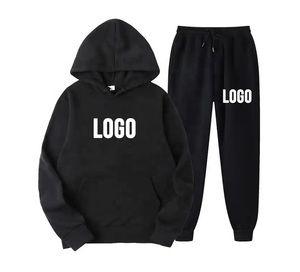 Survêtements en coton pour hommes, survêtements de jogging en molleton avec logo personnalisé et sweats à capuche, vêtements d'hiver - Product Image 3