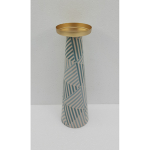 Soporte de vela de pilar de Metal hecho a mano de lujo con acabado de esmalte de calcomanía moderna para Navidad, hogar y mesa de Hotel decorativa - Product Image 2