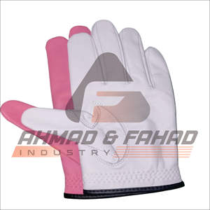 Gants de golf en cuir Cabretta rose et blanc pour joueurs de niveau professionnel doux et respirants avec poignées en cuir véritable - Product Image 3