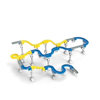 Jouet éducatif unisexe en plastique ABS, ensemble de construction de labyrinthe de voitures robots, 72 pièces, pour enfants de 5 à 7 ans, thème bâtiments modernes, U.S.L.