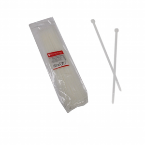 สายรัดพลาสติกไนลอนสีขาวแบบซิปล็อกด้วยตัวเองขนาด4มม. สายรัดพลาสติกอเนกประสงค์ยาว250มม. ปราศจากฮาโลเจน - Product Image 1