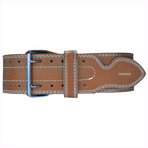 Vente chaude en cuir de vachette Gym ceinture d'haltérophilie Double broche boucle Powerlifting sueur ceinture Fitness équipement de sécurité - Product Image 1