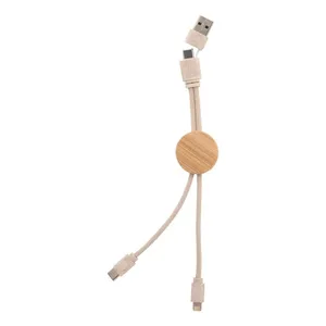 Cable USB Ecológico Nihon, Gadgets Promocionales Sostenibles - Product Image 1