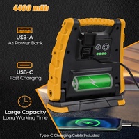 Lámpara de inspección LED, 10W, 1000LM, 4400mah, Banco de energía