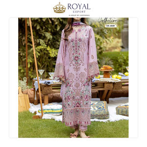 Direct Factory Supply Highest Selling Heavy Lawn Cotton With Embroidery <b>Chikankari</b> Wedding Wear <b>Suit</b> <b>Suit</b> Collection for Sale - Product Image 2