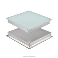 Lumière LED encastrée carrée en verre pour extérieur, éclairage de sol interactif 3D, changement de couleur RVB, étanche IP67, contrôle DMX