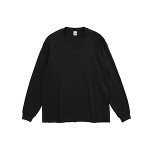 Camiseta de Manga Larga Clotho, 100% Algodón Jersey, Tallas M-XL, Color Sólido, Estilo Urbano, Transpirable, Impresión Personalizada - Product Image 3