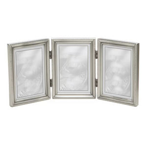 Nouveau cadre photo de bureau en aluminium rectangulaire design avec finition argentée en relief bordure de luxe moderne décoration de la maison - Product Image 5