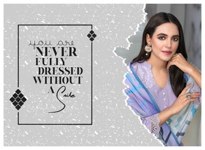 Vestido estampado bordado de invierno Salwar Kameez de satén de marca paquistaní de alta calidad para mujer, ropa básica para mujer - Product Image 6