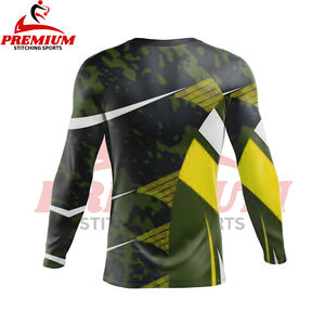 Men Rash Guard Compression Shirt Jogging Wear Long Sleeve Full Sublimation Printed Polyester Fitness Sportswear Rashguard - Product Image 2