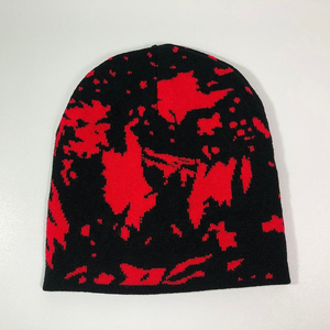 OEM High Quality <b>Cap</b> Hot Sale Unisex Colorful Black Unfold Beanie Custom clear Jacquard Printing Design Women Skully <b>Winter</b> Hats - Product Image 5