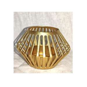 Soporte con acabado antiguo que crea un hermoso reflejo de la luz en cualquier decoración de habitación, vela votiva de Metal sólido - Product Image 5