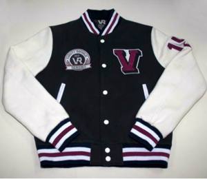 Fabricant de patchs de mode de haute qualité Manteaux Broderie personnalisée Varsity Triple Color-Block Baseball Jackets - Product Image 1