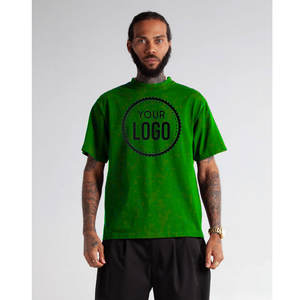 เสื้อยืดผู้ชาย SnowElve ทรงโอเวอร์ไซส์ ผ้าฝ้าย 100% แฟชั่นทรงหลวม คอกลม สไตล์สตรีทแวร์ แขนสั้น เสื้อยืดพื้นฐานเรียบง่าย - Product Image 5