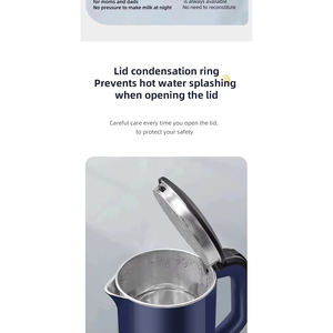 Hervidor Eléctrico Portátil de 1500W, 2.0L, Acero Inoxidable 304, Control de Temperatura, Apagado Automático, Protección Contra Ebullición en Seco, 220V - Product Image 3