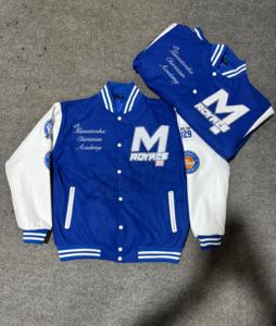 Veste unisexe à manches en cuir personnalisée Broderie chenille Vente en gros Bomber universitaire décontracté Letterman Design pour hommes femmes Toile - Product Image 1