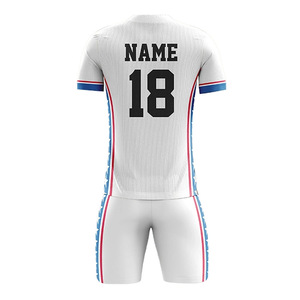 Séchage rapide Top Performance Logo Couture contrastée Uniforme de football Maille légère Hommes Athlétique Jeunesse France, maillots de football - Product Image 4