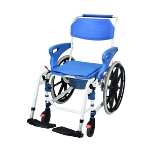 Chaise de douche et de toilette médicale légère en aluminium, fauteuil roulant portable pour personnes âgées, idéale pour la chambre à coucher - Vente en gros - Product Image 2