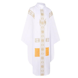 Túnicas de Coro de Alta Calidad al por Mayor para Adultos, Uniformes de Iglesia de Color Sólido, Vestido Largo, Hecho en Fábrica - Product Image 2