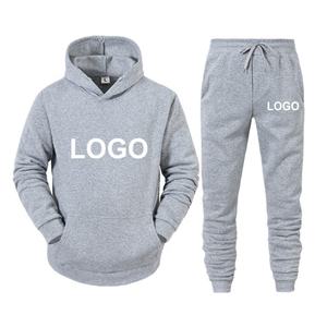 Conjunto de pantalones de chándal de algodón 100% con capucha para hombre, chándal con estampado personalizado, chándal de talla grande para correr con logotipo - Product Image 5