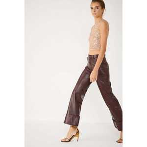 Blusa Casual Rosa con Lentejuelas Bordadas, Logotipo Frontal, Cuello Redondo, Diseño de Manga Corta, Talla XL, Poliéster, para Fiesta - Product Image 3