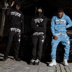 ชุดเสื้อมีฮู้ดสำหรับผู้ชายและผู้หญิงพิมพ์ลายได้ตามต้องการกางเกงวอร์มใส่วิ่งหลากสีให้ความอบอุ่นในฤดูหนาวน้ำหนักเบา - Product Image 3