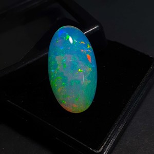 Opale éthiopienne naturelle, Cabochon ovale, pierre précieuse en vrac ~ multi-fire Welo Opal, Cabochon ovale de qualité-opale blanche - Product Image 4