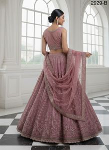 ตาข่ายดูงดงามปักเลื่อมด้วย lehenga choli แฟชั่นผู้ผลิตจาก Surat ในอัตราที่ต่ำที่สุด - Product Image 5