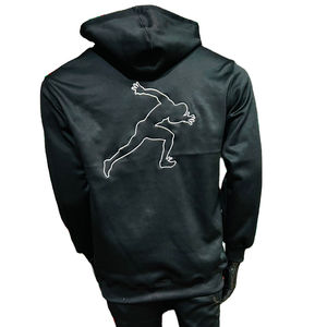 Sweat à capuche en coton pour hommes avec logo personnalisé fabriqué au Pakistan en gros noir à la mode à manches longues pull imprimé motif hiver polaire costume - Product Image 1