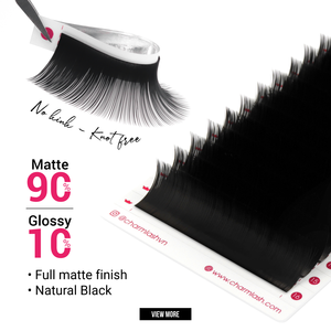 CharmLash extensions de cils en cachemire plateaux de cils noir mat cils en gros emballage de cils marque privée personnalisée de luxe OEM ODM - Product Image 2