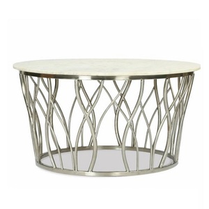 Mobilier moderne Table basse sur mesure pour intérieur et extérieur Mobilier de style moderne avec cadre poli et or personnalisé - Product Image 3