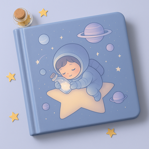 LABON piccolo astronauta cuoio 180GSM quadratino quadratino per bambini spazio stella bottiglia galattica Design OEM - Product Image 2