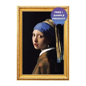 Johes Vermeer Girl with a Pearl Earring Painting materiale in polistirene durevole riutilizzabile tiene la superficie con elettricità statica