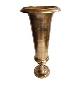 Grand Vase à Fleurs en Laiton Plaqué Noir Bol Vente à Chaud Maison Salon Décoration de Table Jardin Traditionnel Métal Aluminium - Product Image 6