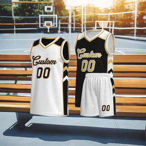 Conjunto de Uniforme de Baloncesto Reversible de Doble Cara, Transpirable, con Apliques y Estampado por Sublimación, 100% Poliéster, Uniforme de Equipo de Alto Rendimiento - Product Image 4
