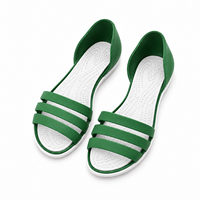 Sandales plates confortables pour femmes, nouvelles, élégantes, à semelle souple, style mule, plage, à enfiler, talon fermé, à bride unique, en PVC