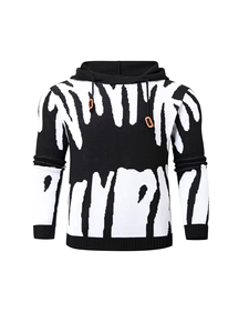 Sudadera con capucha de punto para hombre 2025, ropa de calle de moda, suéter informal con capucha, Sudadera con capucha de punto transpirable para moda urbana - Product Image 2