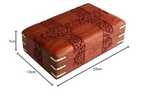 Caja de Joyería de Madera Hecha a Mano con Diseños Personalizados para Almacenamiento Seguro de Anillos, Aretes y Collares, Personalizable, Bajo Costo - Product Image 2