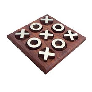 Juego de mesa de madera hecho a mano Tic Tac Toe, juguete de mesa de madera de alta calidad, producto estándar superior, diseño único, artículo decorativo para el hogar - Product Image 1