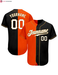 Maillots de baseball personnalisés à boutons complets avec logos sublimés ou brodés, couleurs personnalisées et numéros de joueur personnalisés - Product Image 4