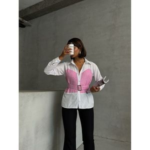 Chemisiers en jean à sequins pour femmes avec ceinture – Vente en gros - Product Image 5