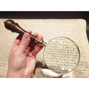 Vente chaude Cadeau Décor Poignée Portable Décoration De Luxe Antique Conception Verre Clair Loupe En Métal - Product Image 3